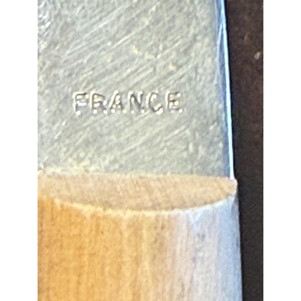 Vintage Nontron France Pyrograved Boxwood Handle Stainless Steel Dinner Fork - Picture 3 of 6